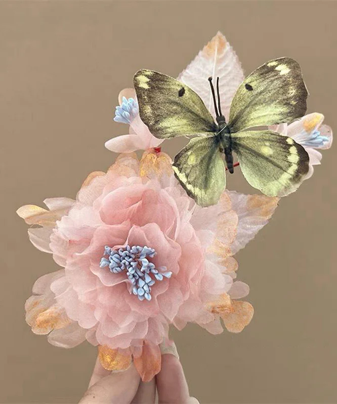 Vintage Multi Tulle Butterfly Floral Hairpin
