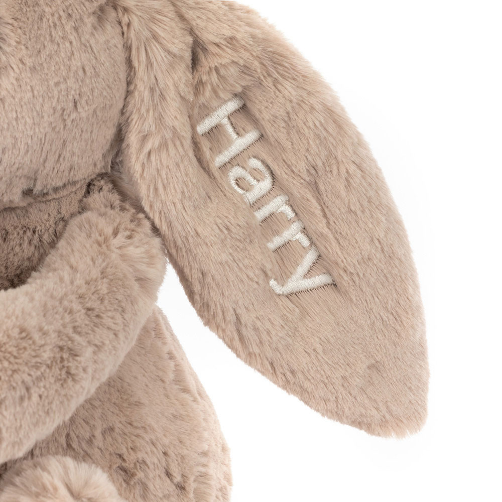 Personalised Bashful Beige Bunny 'Birthday'