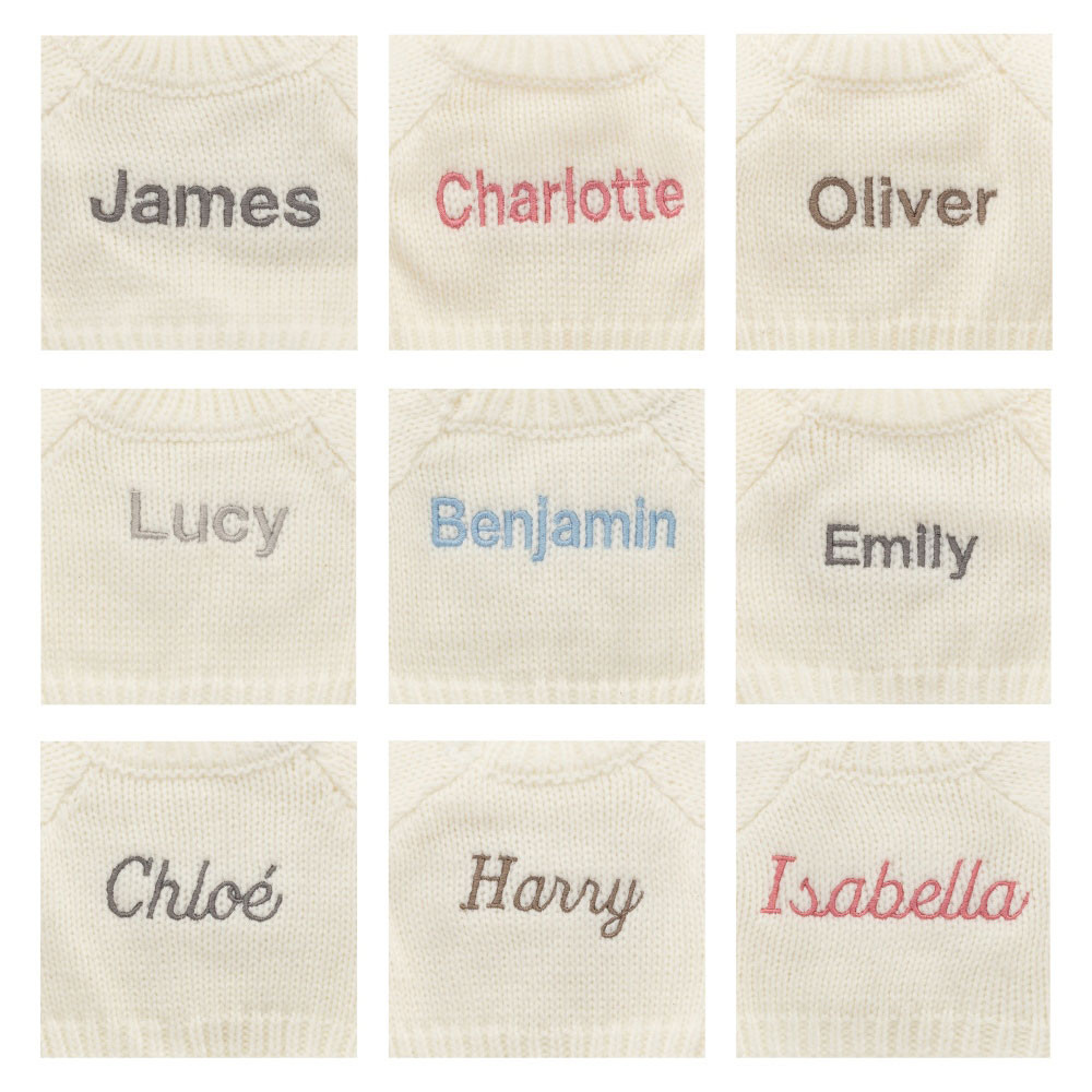 Bartholomew Bear with Personalised Cream Jumper